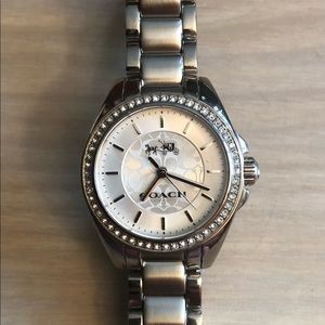 Authentic Womens Coach Stainless Steel Watch With Mineral Crystal
